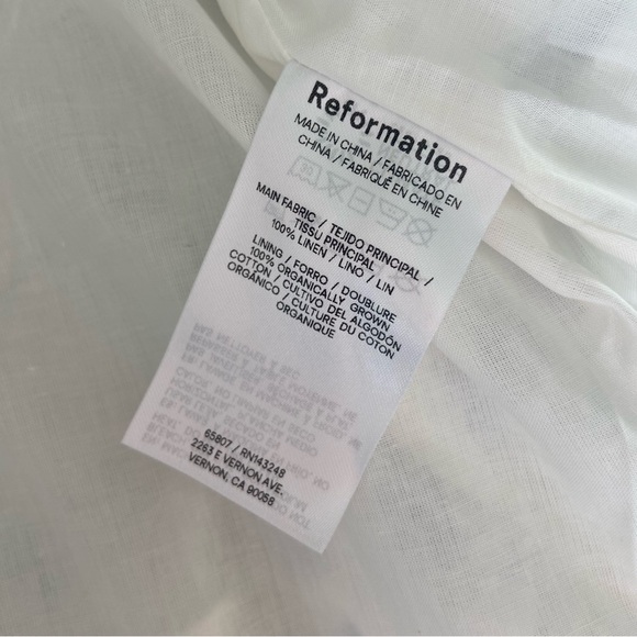 🌿|NWT| Reformation Baela Linen Dress in Clarita - Picture 10 of 14